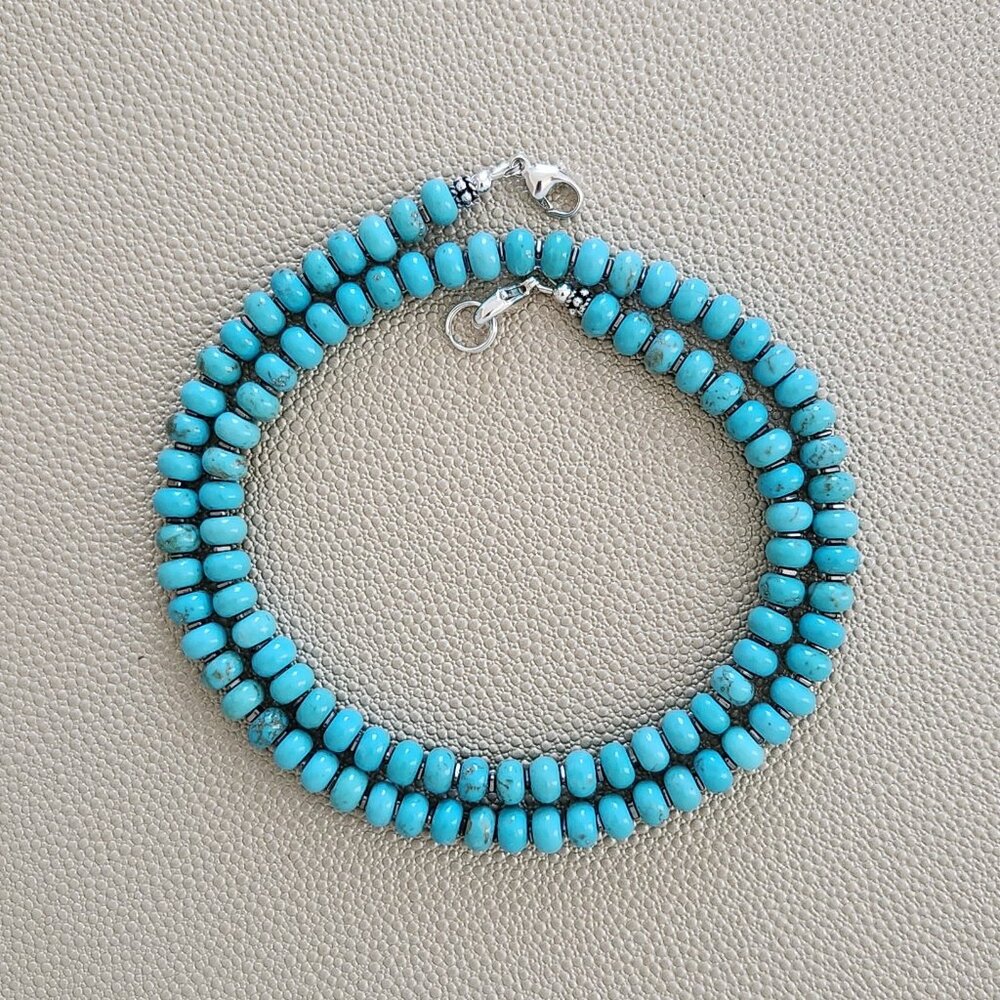 HAPPY IN WAIMANALO TURQUOISE NECKLACE--20"
